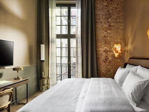 Chambre, vue cour intérieure (Cosy) | Literie de qualité supérieure, couette en duvet d'oie, surmatelas