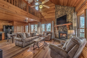 Smart TV, fireplace, printers