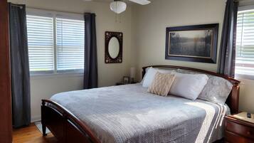 2 bedrooms, iron/ironing board, travel crib, free WiFi