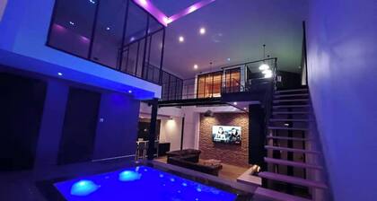 Loft architect jacuzzi sauna billiards 12 seats