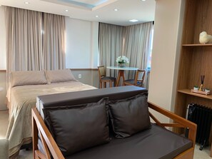 허니문 아파트 | 1 개의 침실, 이집트산 면 시트, 고급 침구, 암막 커튼