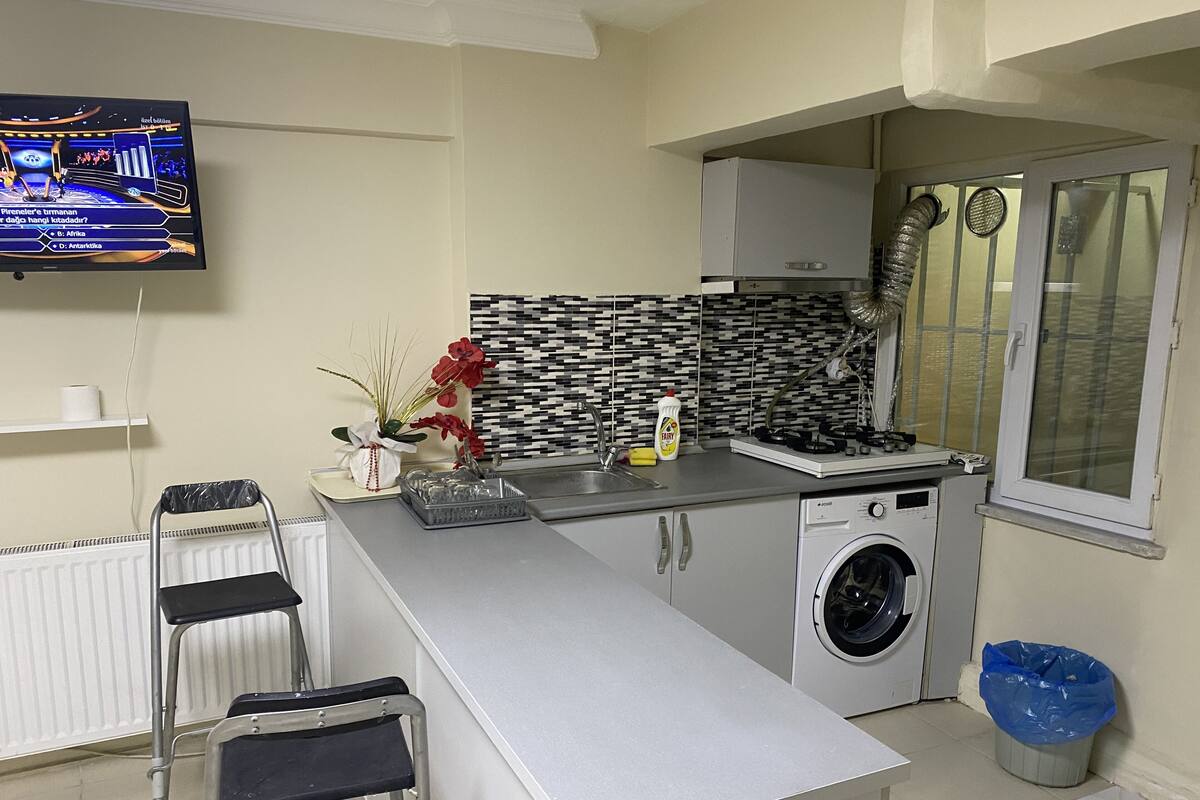 Full-sized fridge, dishwasher, rice cooker, high chair