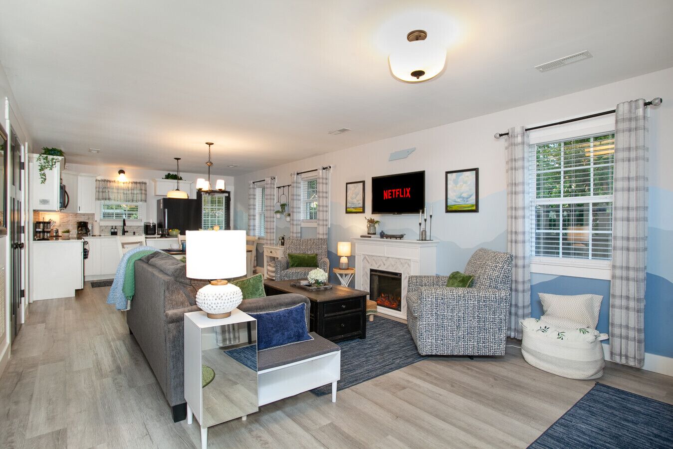 TV connectée, cheminée