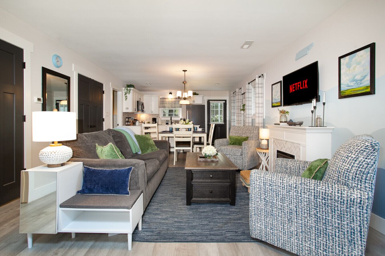 TV connectée, cheminée