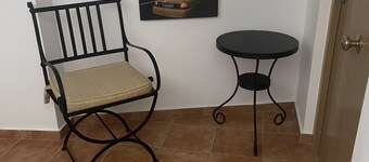 Rural apartment with patio