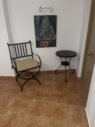 Rural apartment with patio