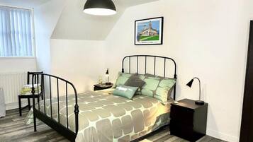 1 bedroom, travel crib, WiFi, bed sheets