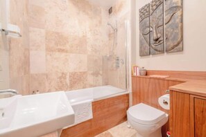 Bathtub, hair dryer