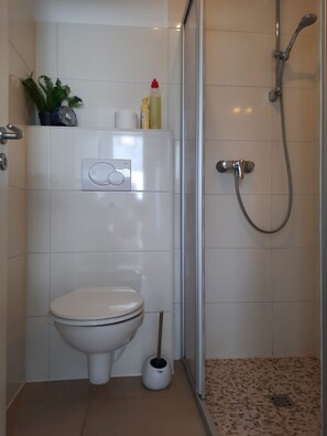 Shower, hair dryer