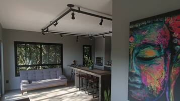 Casa Buda I - Piso Superior - Garopaba - SC | Coin séjour