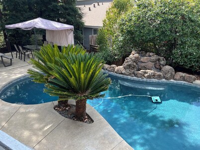 Beautiful, central located with pool and fire pit!