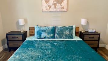 1 bedroom, travel crib, WiFi, bed sheets