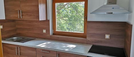 Fridge, oven, stovetop, toaster