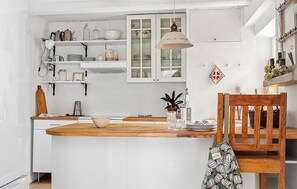 Kjøleskap, kokeplater og kaffetrakter/tekoker