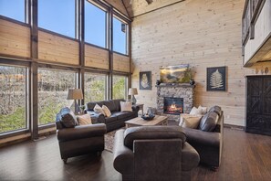 Smart TV, fireplace, video games, foosball