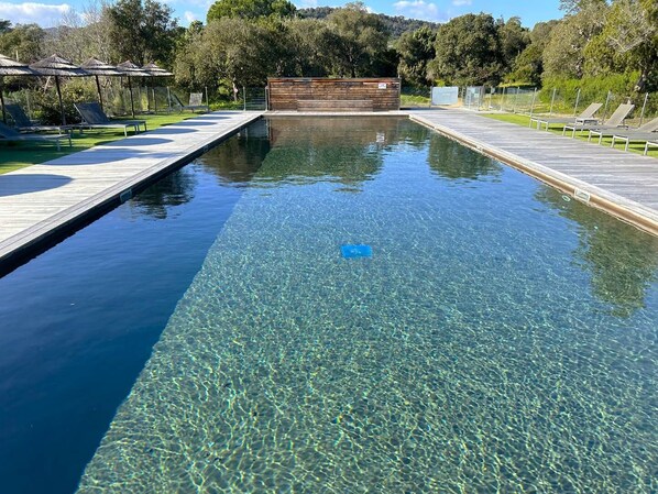 A heated pool