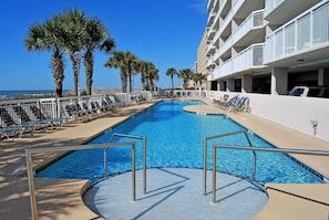Indoor pool - Crescent Shores North 1502 - Beautiful 3 Bedroom Oceanfront Condo in North Myrtle Beach! (North Myrtle Beach)
