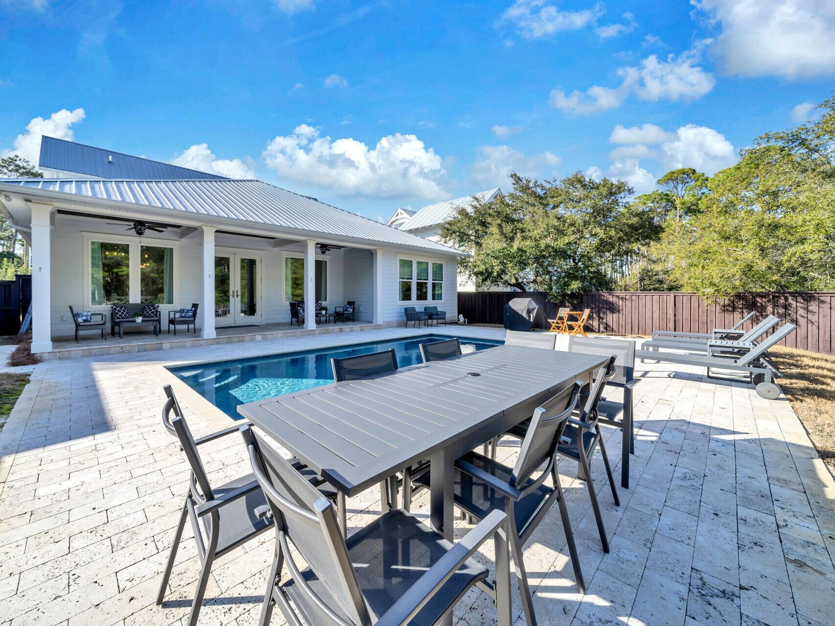 Backyard with Private Heated Saltwater Pool