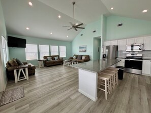 Interior - BEACH FRONT with amazing ocean views from large patio (Bolivar Peninsula)