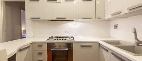 Fridge, oven, stovetop, dishwasher