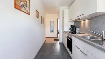 Kühlschrank, Mikrowelle, Herdplatte, Geschirrspüler