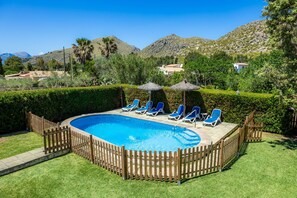 Pool - Villa 'Can Lluc' with Mountain View, Wi-Fi and Air Conditioning (Puerto de Pollença)