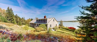 Dog-friendly oceanfront home with private beach, two fireplaces, & firepit