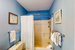 Hair dryer, towels