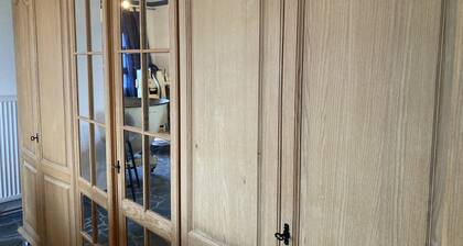 Old miller's house by the windmill