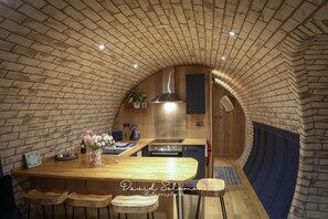 Fridge, microwave, oven, highchair