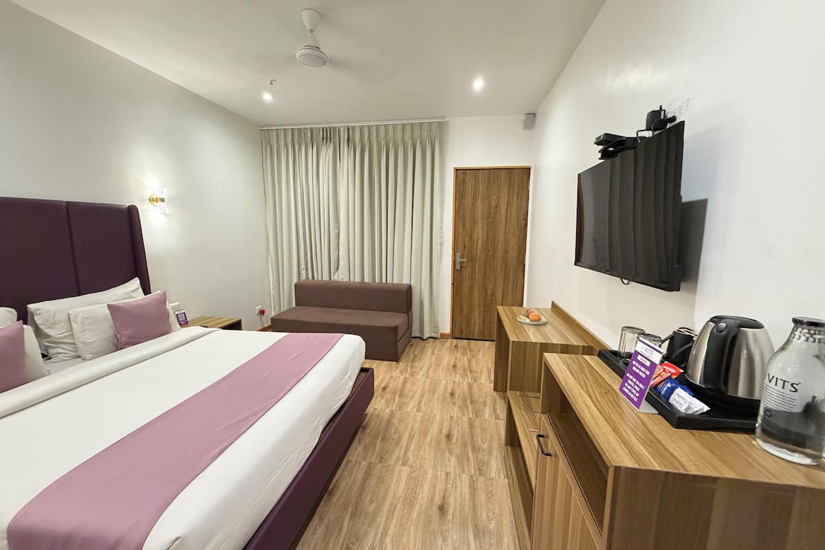 行政雙人房 | 遮光窗簾/窗簾、隔音、免費 Wi-Fi、床單