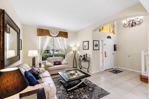 55-inch Smart TV with digital channels, foosball, table tennis