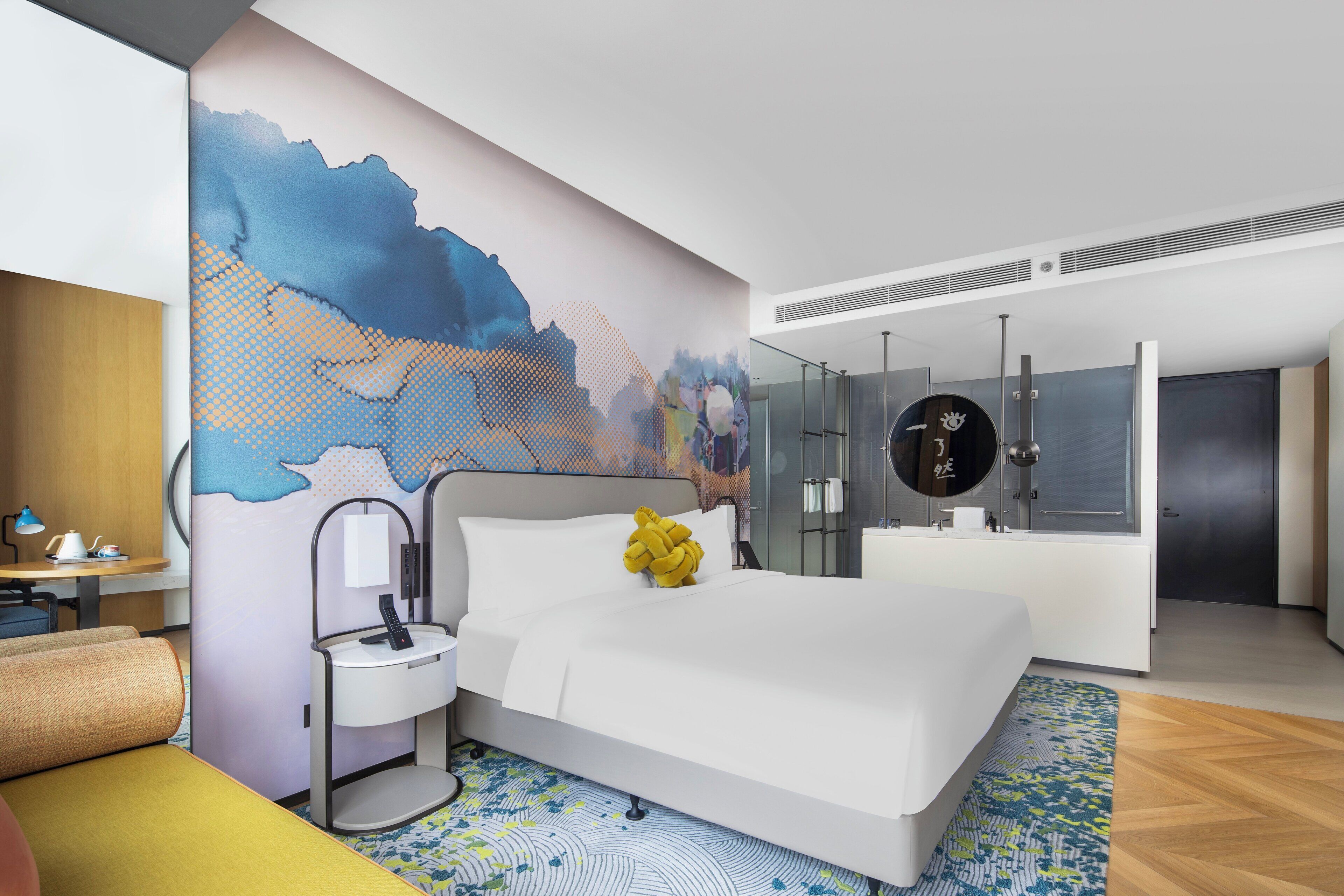 Social Lake King Room | In-room safe, individually decorated, desk, laptop workspace