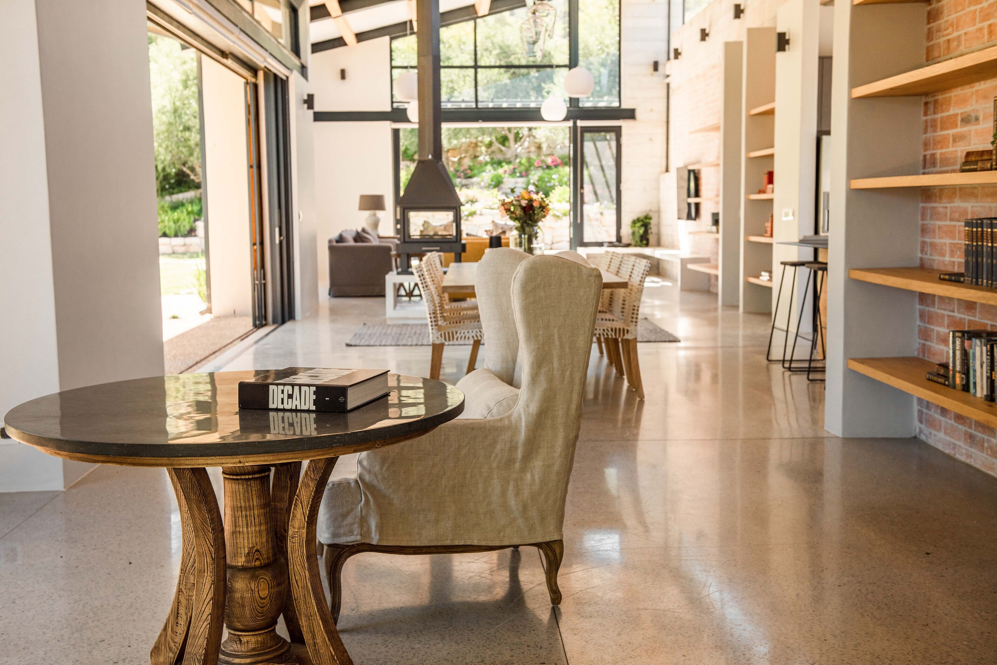 Deluxe Villa, 2 Bedrooms | Living area | Fireplace