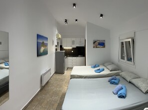 4 makuuhuonetta, silitysrauta/-lauta, ilmainen Wi-Fi, vuodevaatteet