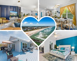 Pool - 2 min walk to Beach, 2 King BR, Private Deck, Hot Tub, Grill & Fire Pit, Pets OK (St. Augustine)