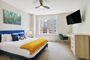 Comfort Apartment, 2 Bedrooms | Living area | 45-inch flat-screen TV with cable channels, TV