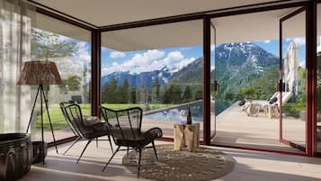 Piscine extérieure, piscine chauffée