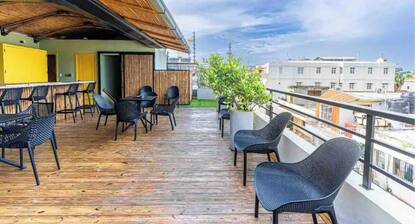 T3 Suite with balcony and kitchen in the center