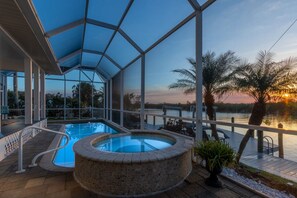 Outdoor pool, a heated pool