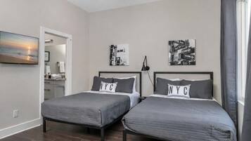 4 bedrooms, iron/ironing board, travel crib, WiFi