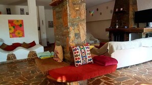 House | Living area | Fireplace - Remarkable 2-bed House in Varnavas (Marathon)
