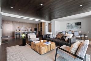 TV, fireplace - Argent at Deer Valley Resort - Three Bedroom Deluxe #103 (Park City)
