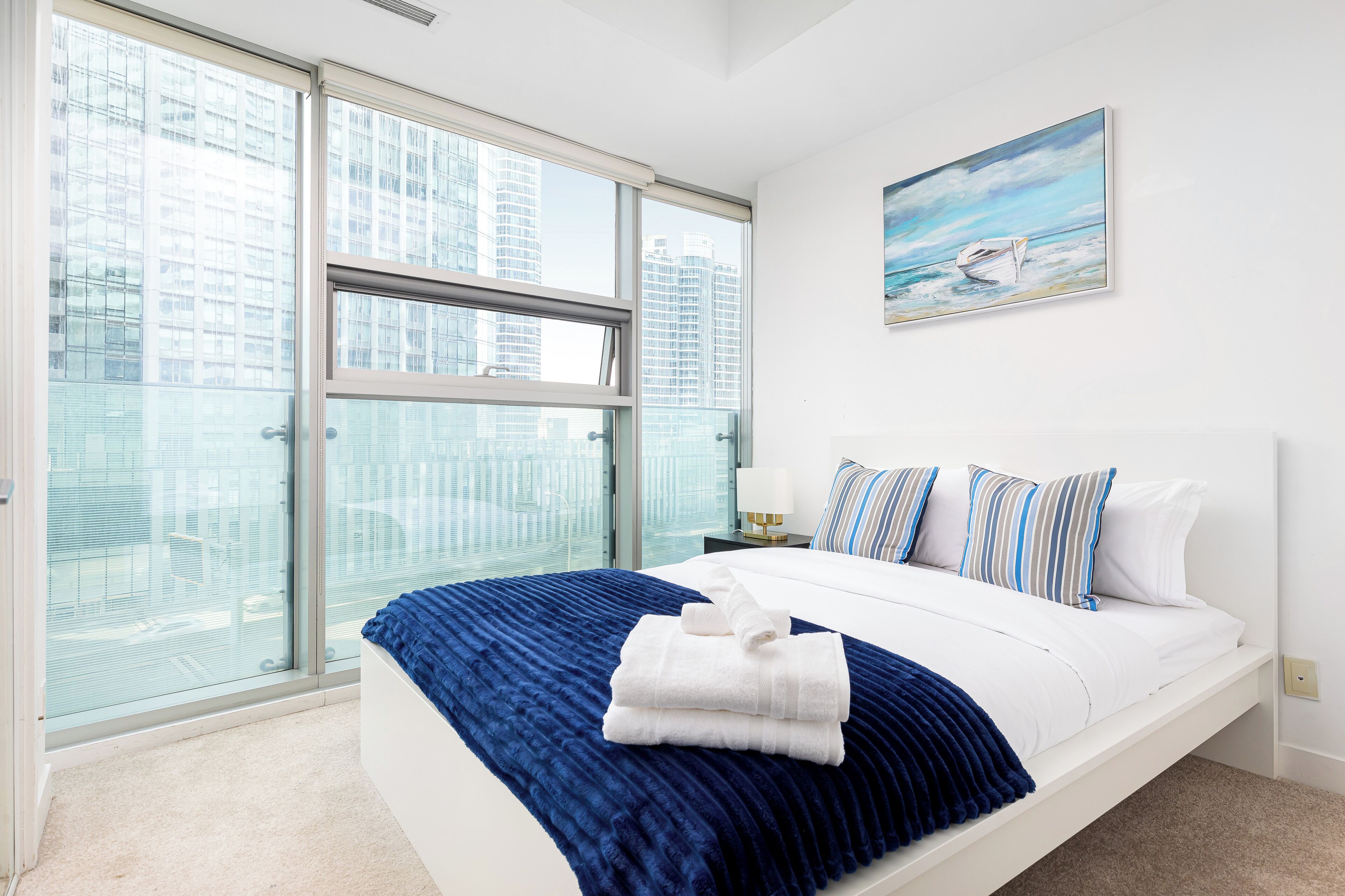 Luxury Condo | Egyptian cotton sheets, premium bedding, down duvets, pillow-top beds