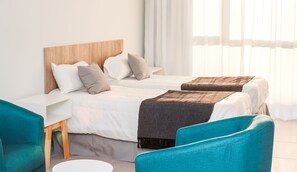 Down comforters, in-room safe, blackout drapes, soundproofing