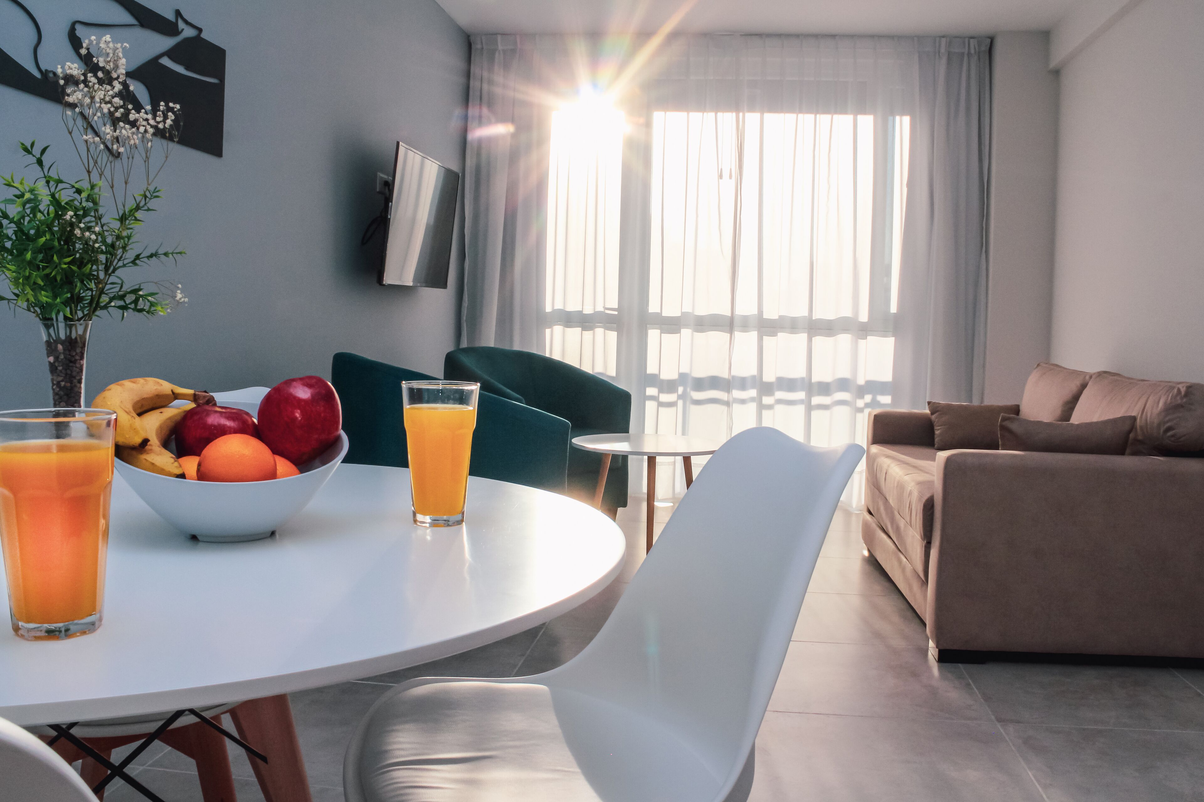 Apartment, 1 Bedroom, Non Smoking | Living area | Flat-screen TV, heated floors