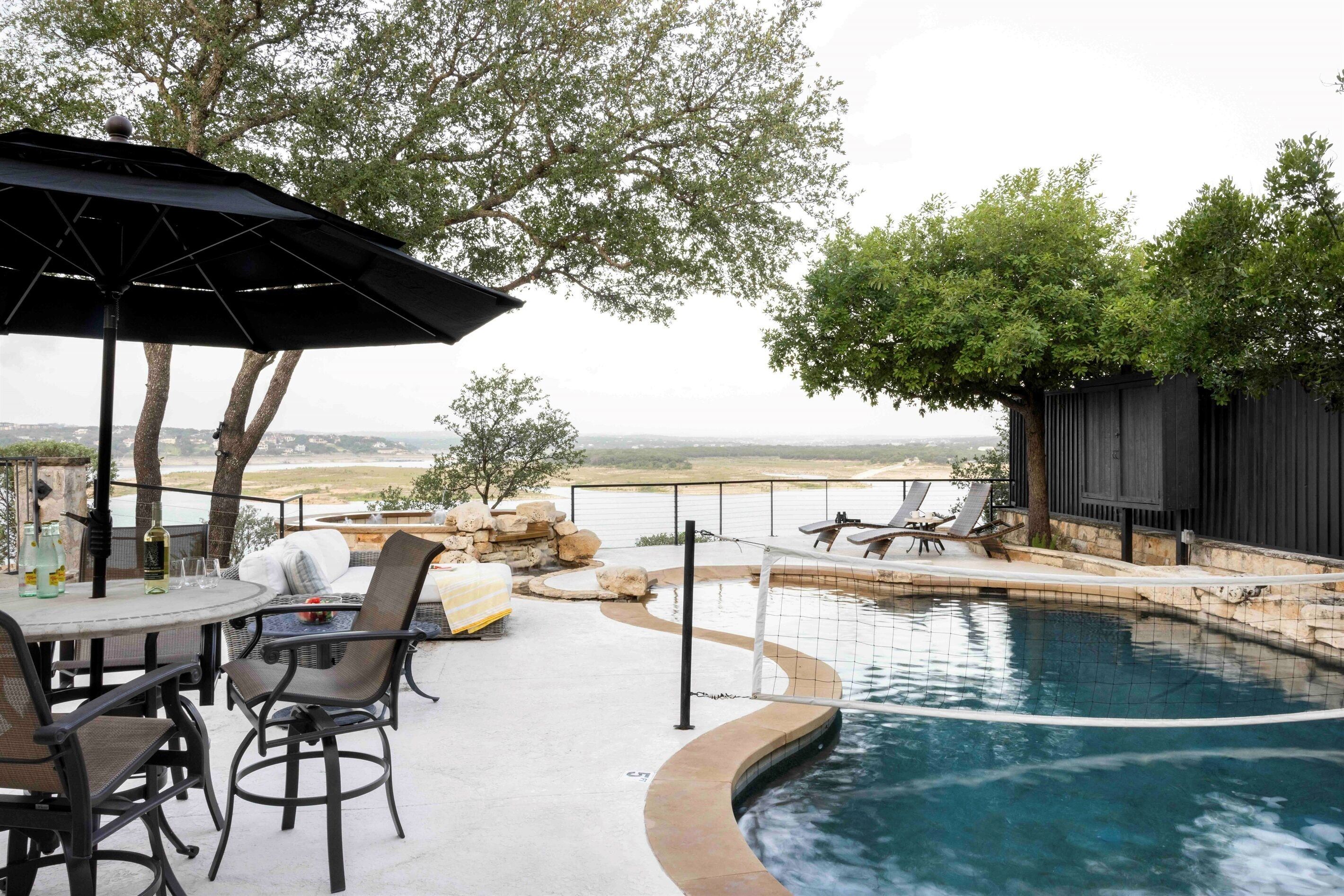 A heated pool
