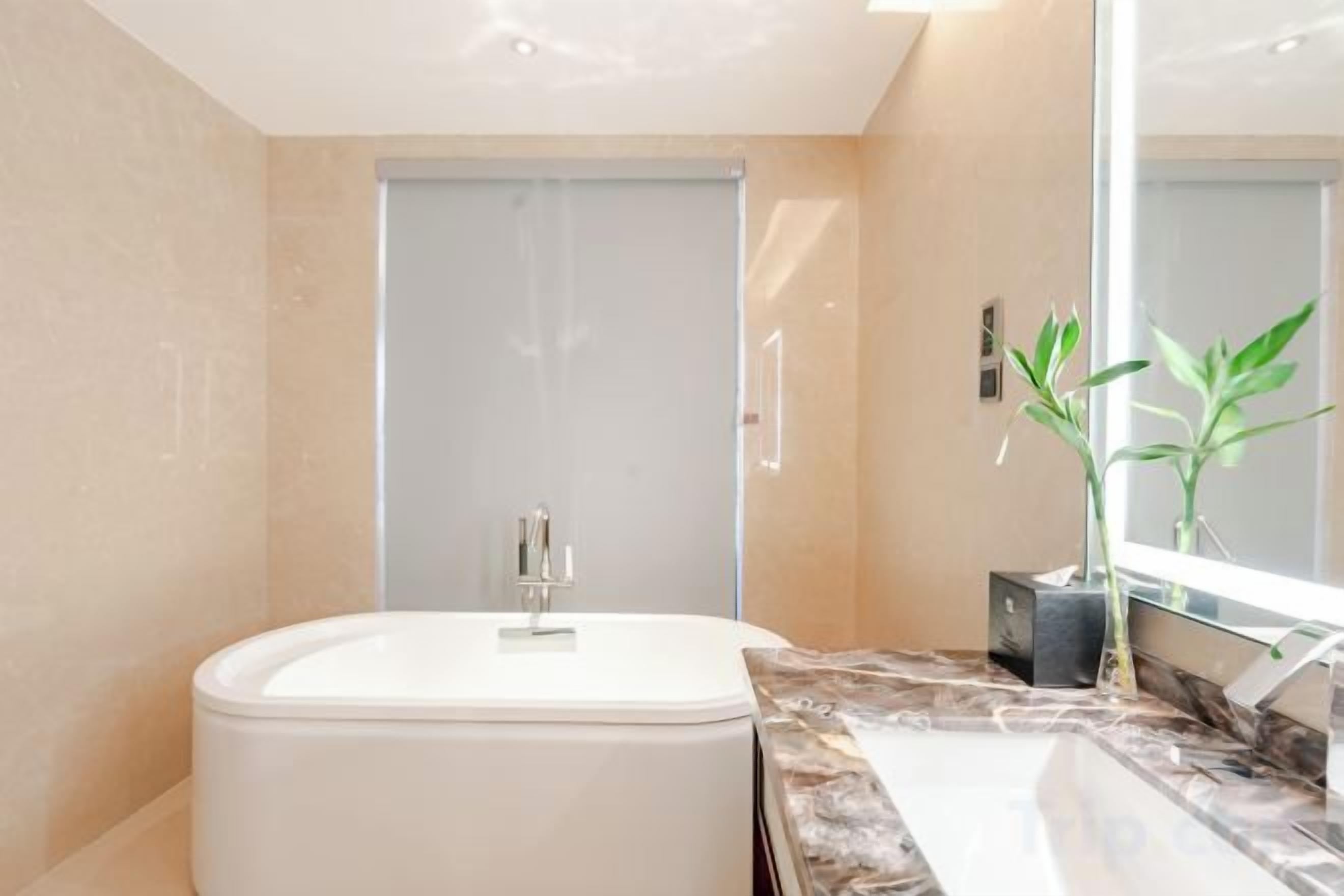 Shower, hair dryer, bathrobes, slippers