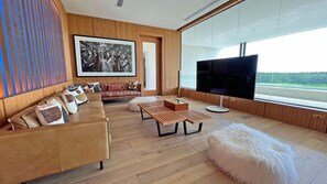 TV, DVD player, ping pong, books