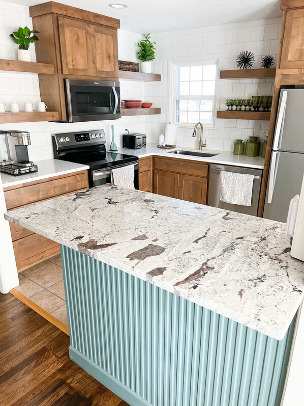 Microwave, oven, stovetop, dishwasher